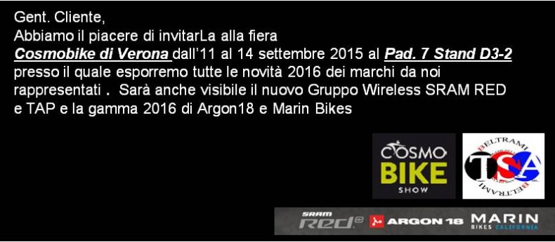 COSMO BIKE SHOW 11-14 settembre 2015 